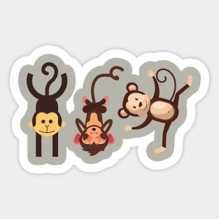 Yoga monkey Sticker